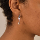 Clear Quartz Small Feminist Earrings