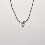 Calla Choker Svartoxiderad