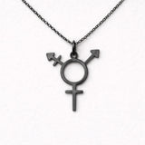 Gwendolyn Black Oxidized Pendant