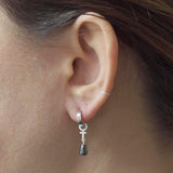 Hematit Hoop Örhängen