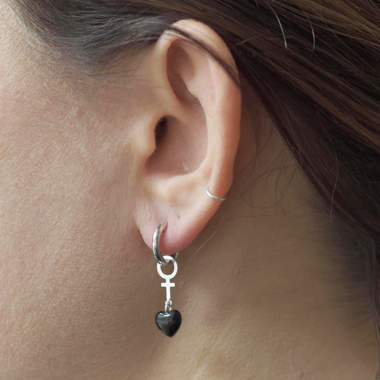 Hjärta Hoop Örhängen - Feministsmeden