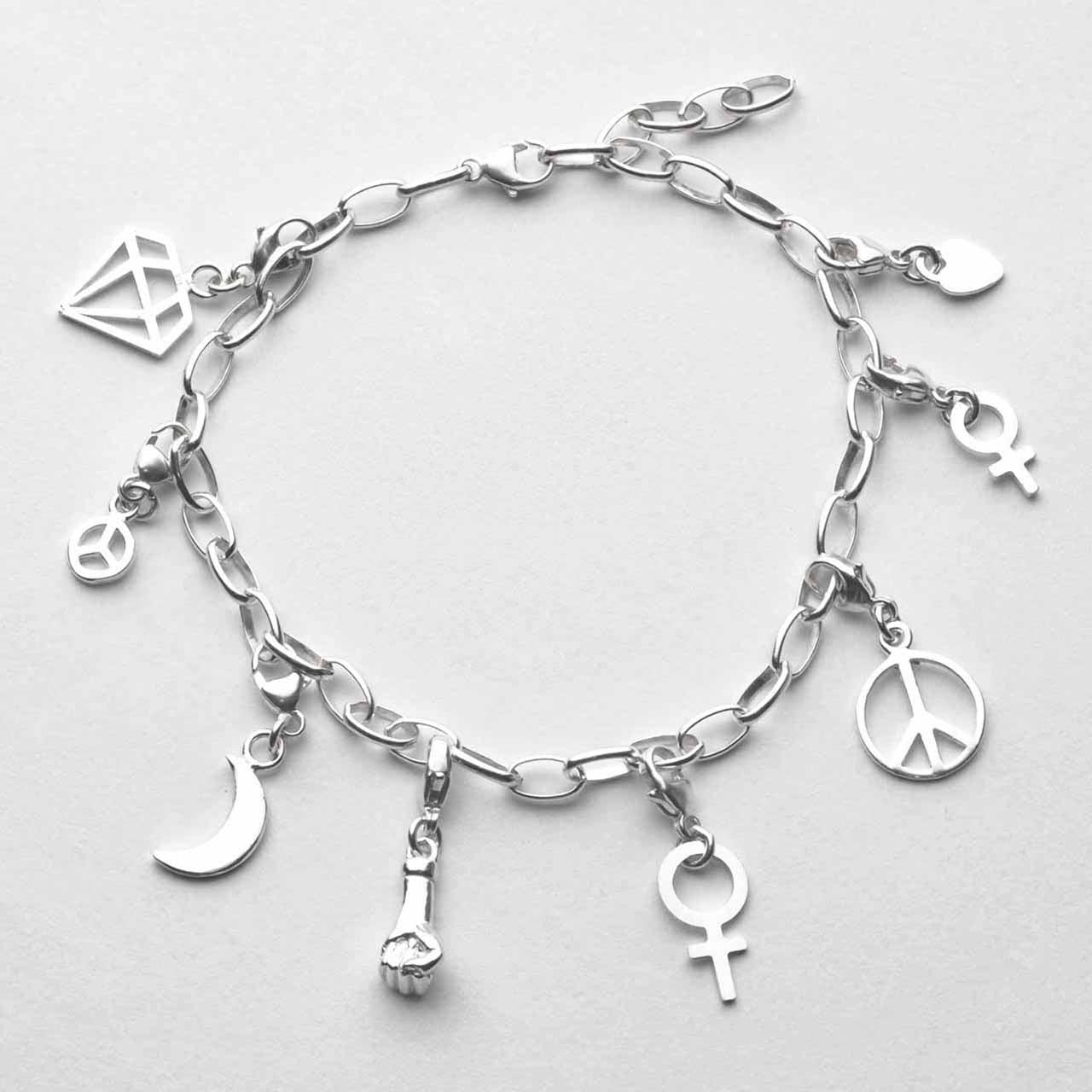 Kedja Berlockarmband - Feministsmeden