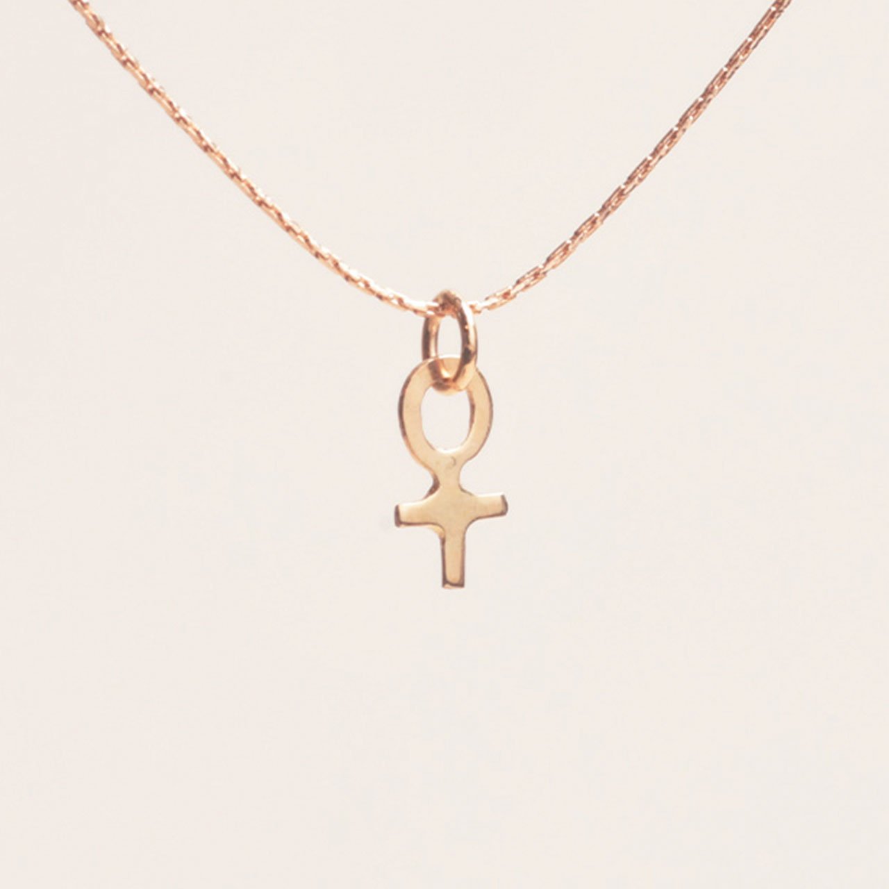 Mini Feministhalsband 18k guld - Feministsmeden