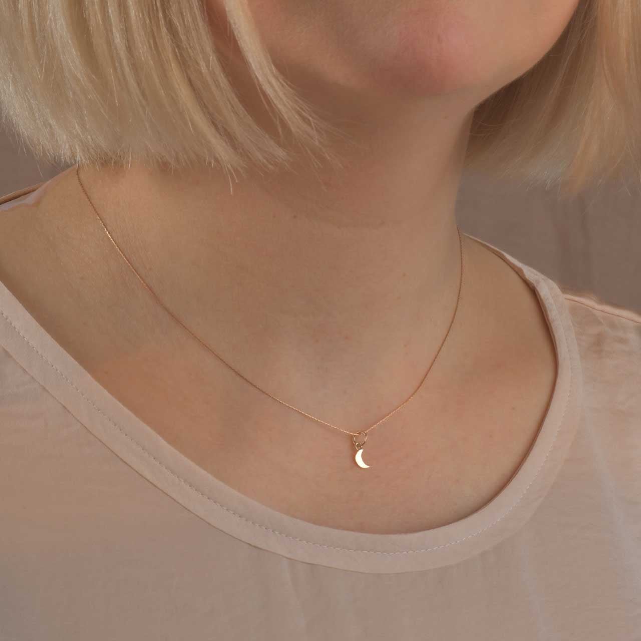 Mini Luna Halsband 18k guld - Feministsmeden