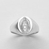 Oval Knuckle Ring Engraved