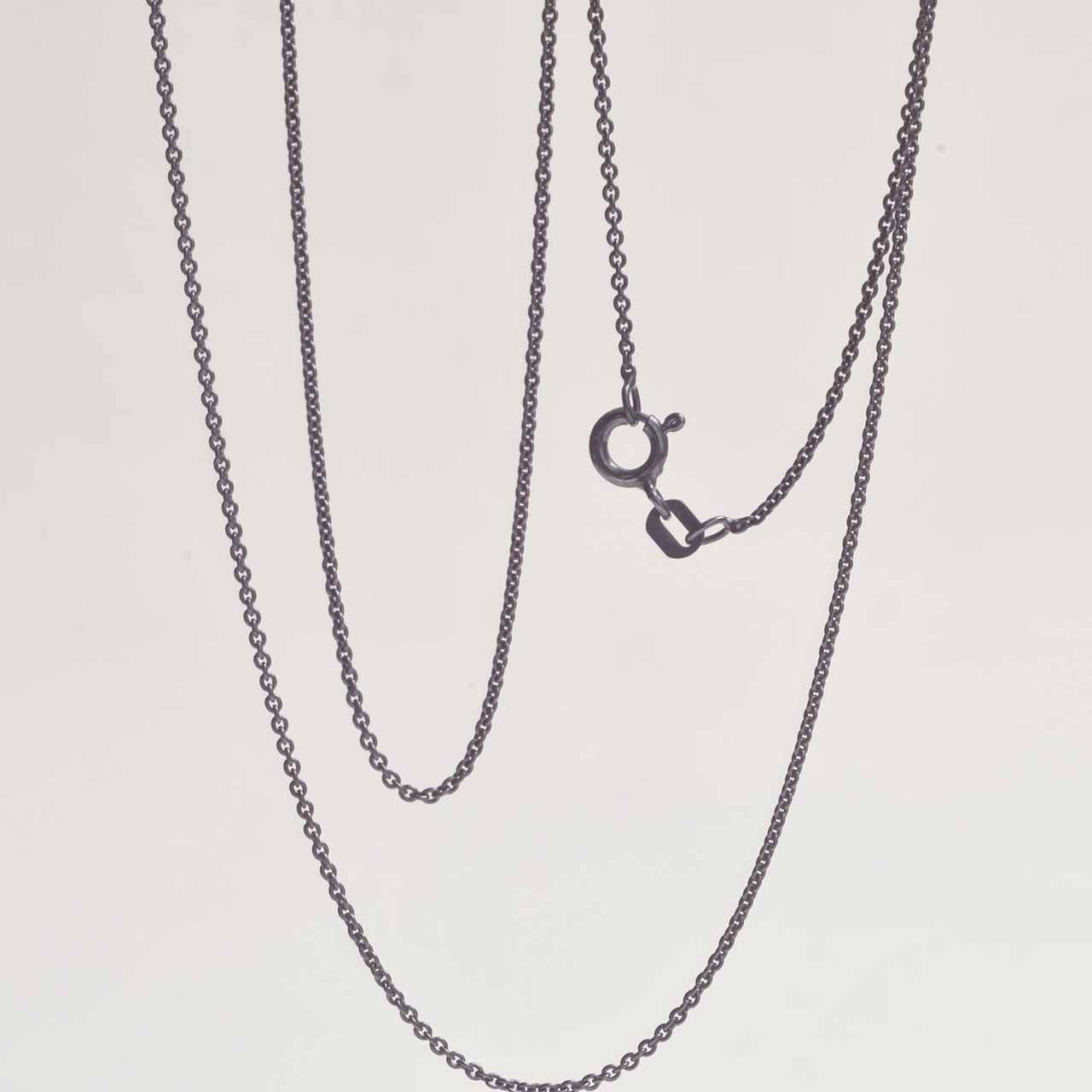 Svartoxiderad Kedja 1mm ø - Feministsmeden