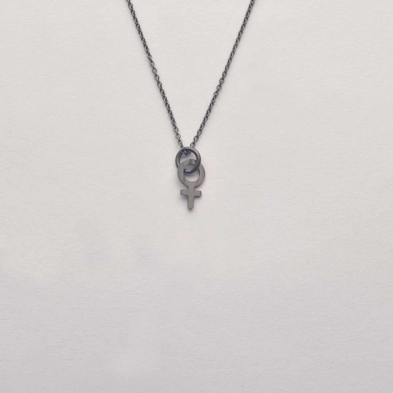 Svartoxiderad Kedja 1mm ø - Feministsmeden