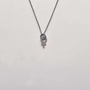 Svartoxiderad Kedja 1mm ø - Feministsmeden