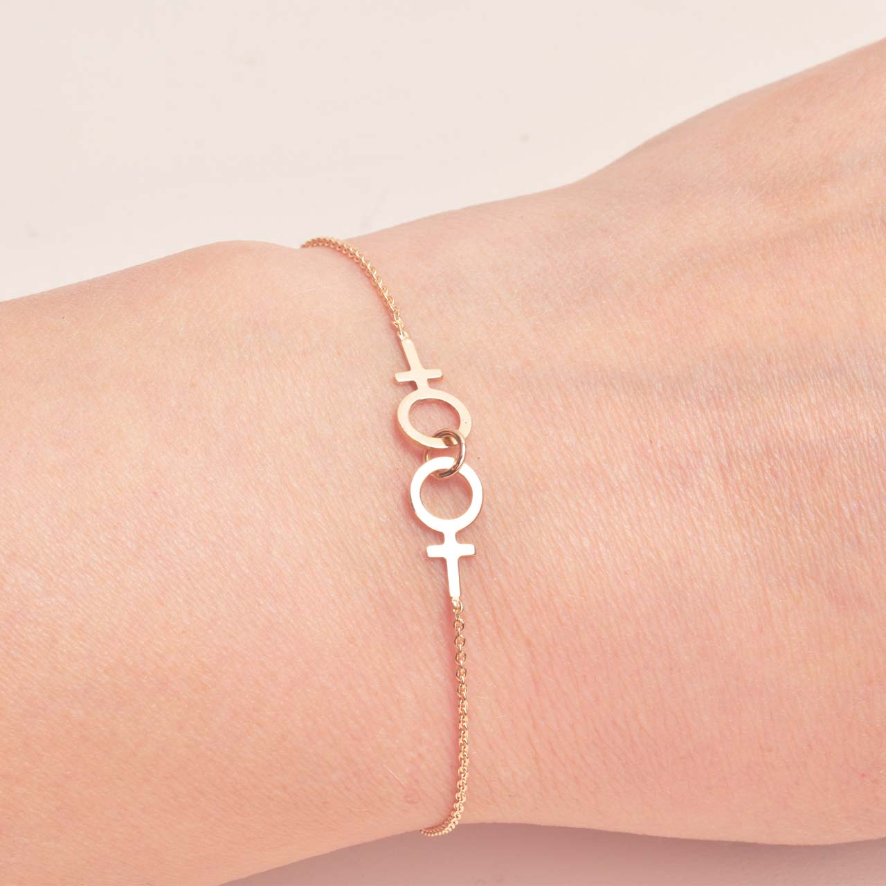 Tillsammans Feministarmband 18k guld - Feministsmeden