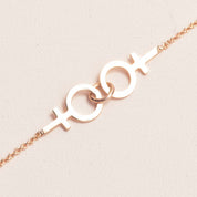 Tillsammans Feministarmband 18k guld - Feministsmeden